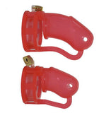 BON4 Silicone Male Chastity Device Red
