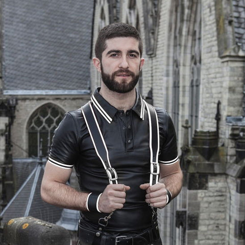 Mister B Leather Polo Shirt